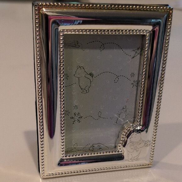 Silver Beaded Etched Winnie The Pooh Photo Frame - Picture 8 of 8